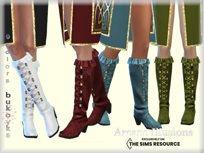 Sims 4 Arcane Illusions   Magician Costum Boots by bukovka at TSR