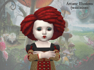 Arcane Illusions Toddler Queen of Hearts Face Paint by InfinitePlumbobs at TSR