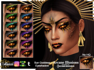 Arcane Illusions – Sun Goddess Eyeshadow by EvilQuinzel at TSR