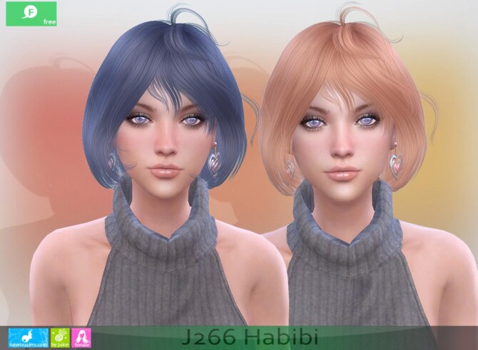 Sims 4 J266 Habibi hairstyle at Newsea Sims 4