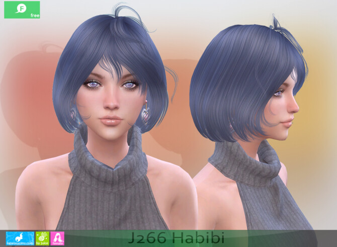 Sims 4 J266 Habibi hairstyle at Newsea Sims 4