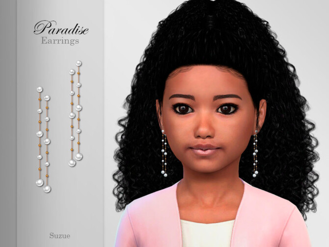 Sims 4 Paradise Earrings Child by Suzue at TSR