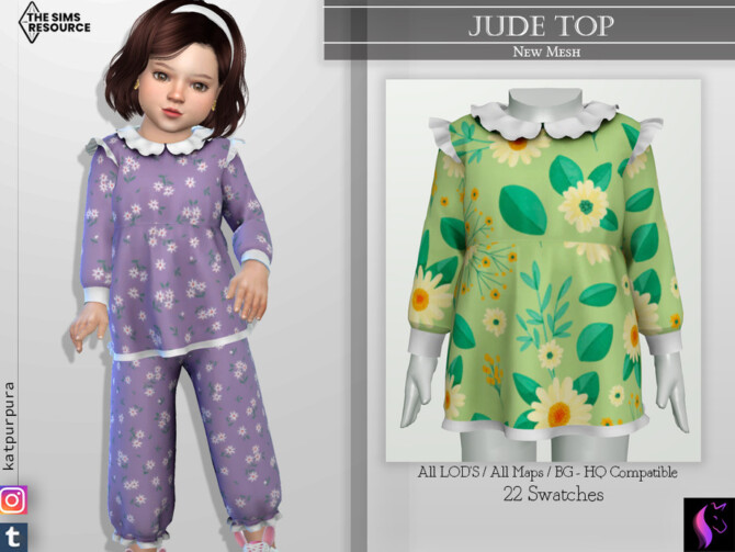 Sims 4 Jude Top by KaTPurpura at TSR