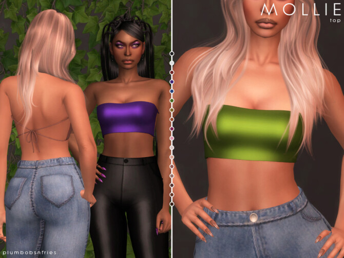 Sims 4 MOLLIE Top by Plumbobs n Fries at TSR