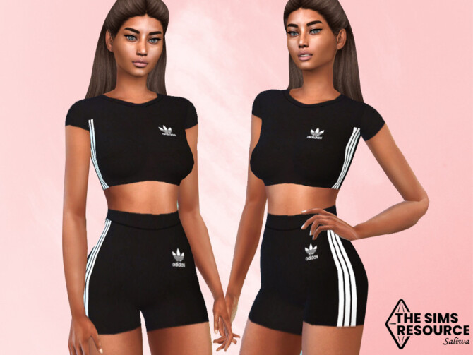 Sims 4 Fitness Full Outfit by Saliwa at TSR