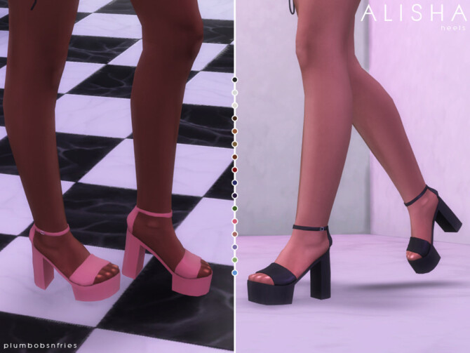 Sims 4 ALISHA heels by Plumbobs n Fries at TSR