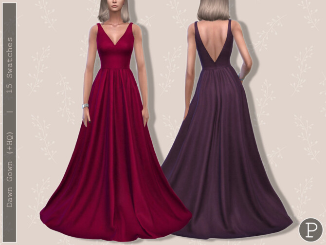 Sims 4 Dawn Gown by Pipco at TSR