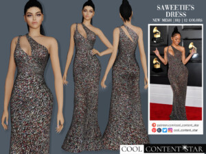 Saweetie’s Sparkly Gown by sims2fanbg at TSR