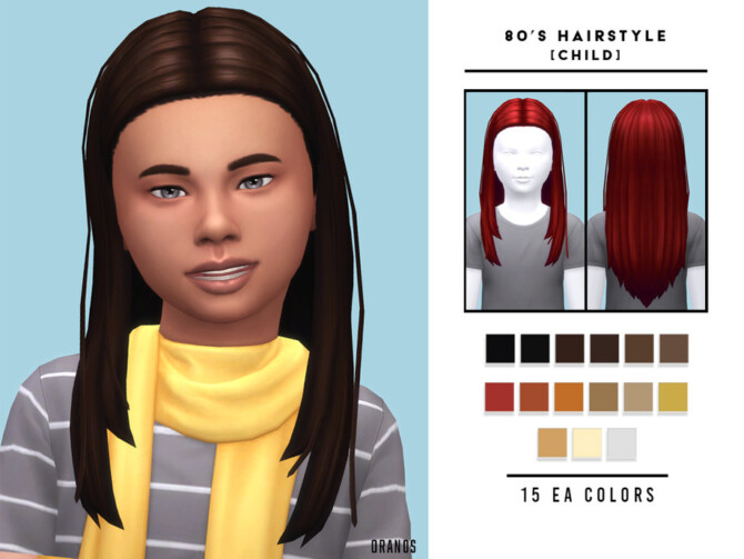 Sims 4 80s Hairstyle Child by OranosTR at TSR