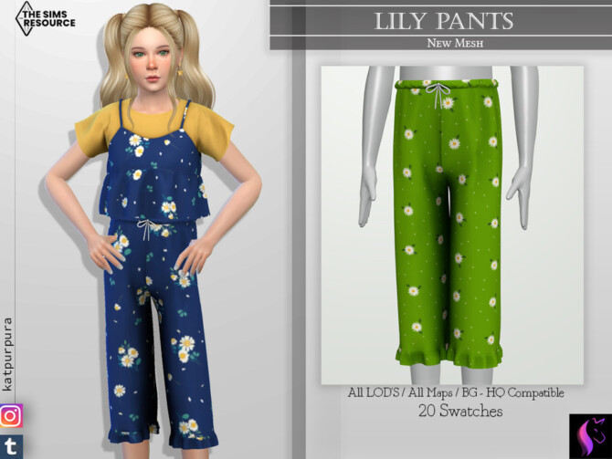 Sims 4 Lily Pants by KaTPurpura at TSR