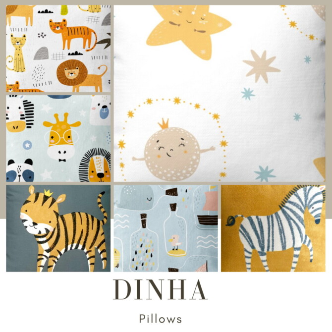 Sims 4 Kids Collection: Pillows & Rugs at Dinha Gamer