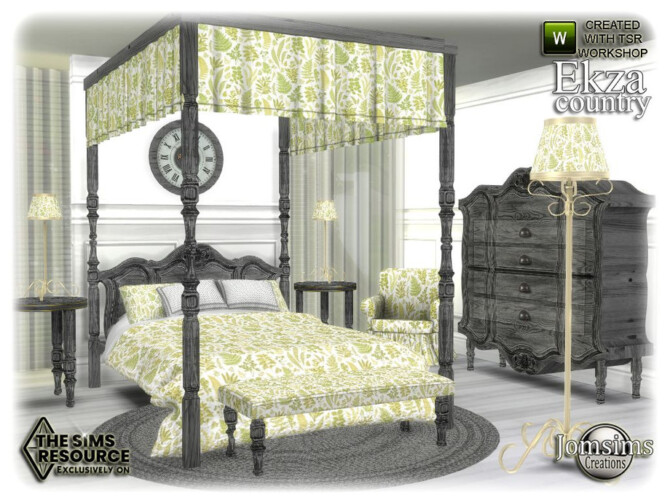 Sims 4 Ekza bedroom by jomsims at TSR