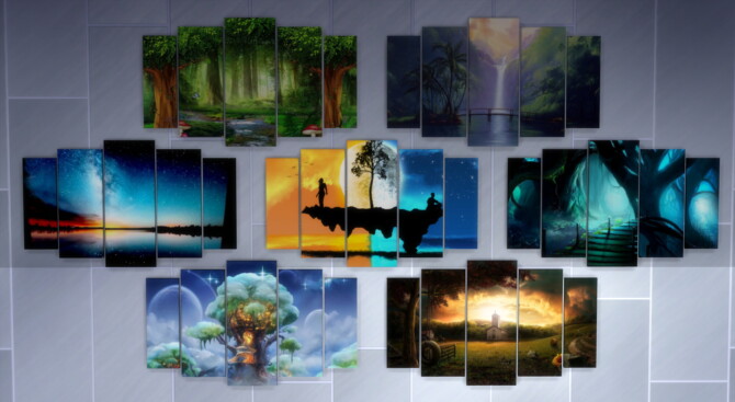 Sims 4 Multi Panel Artwork Set 2 by Wykkyd at Mod The Sims 4