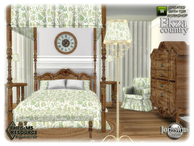 Sims 4 Ekza bedroom by jomsims at TSR