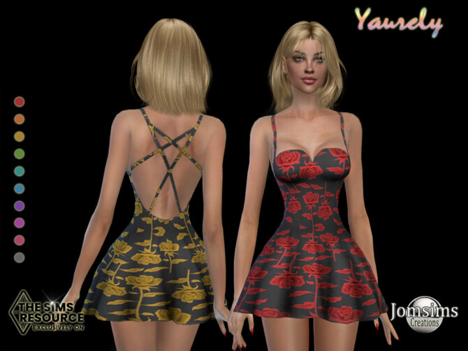 Sims 4 Yaurely dress by jomsims at TSR