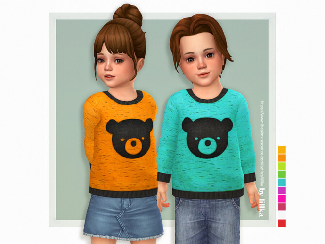 Sims 4 Bear Sweater by lillka at TSR