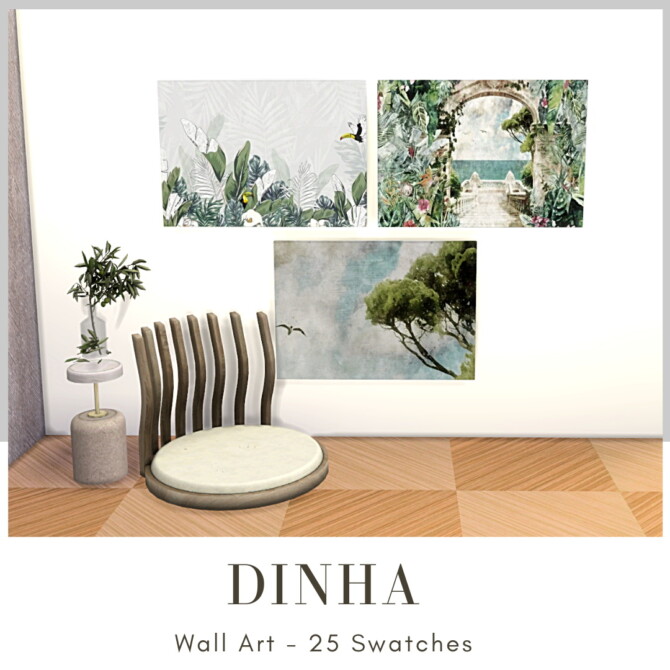 Sims 4 Wall Art 25 Swatches at Dinha Gamer