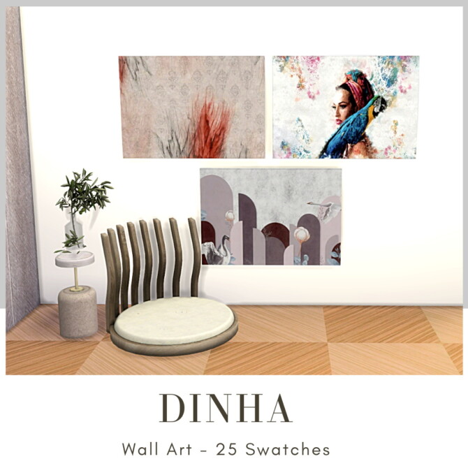 Sims 4 Wall Art 25 Swatches at Dinha Gamer