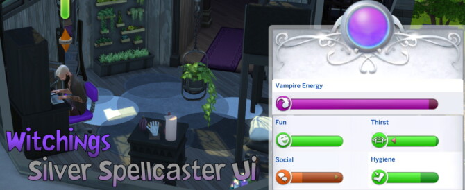 Sims 4 Witchings Silver Spellcaster UI by KingWitch at Mod The Sims 4