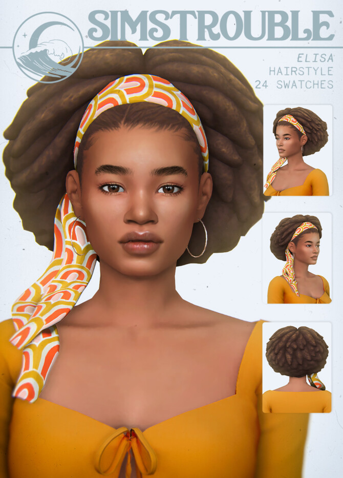 Sims 4 ELISA hair at SimsTrouble