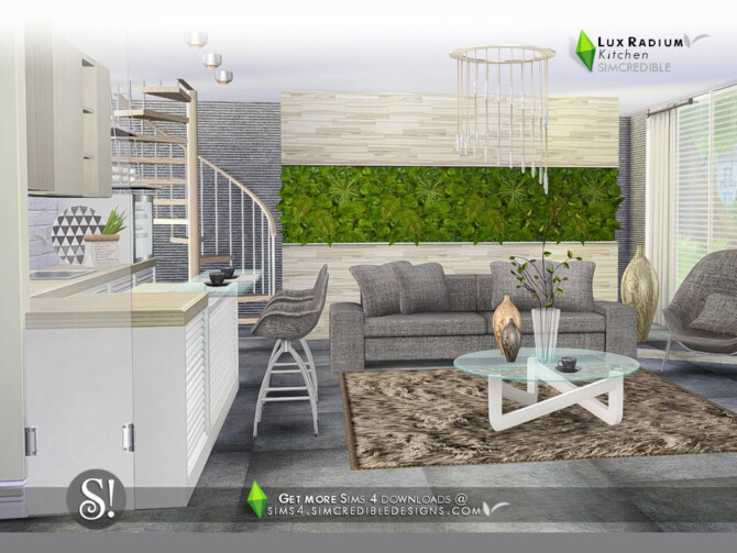 Sims 4 Lux Radium Kitchen by SIMcredible at TSR