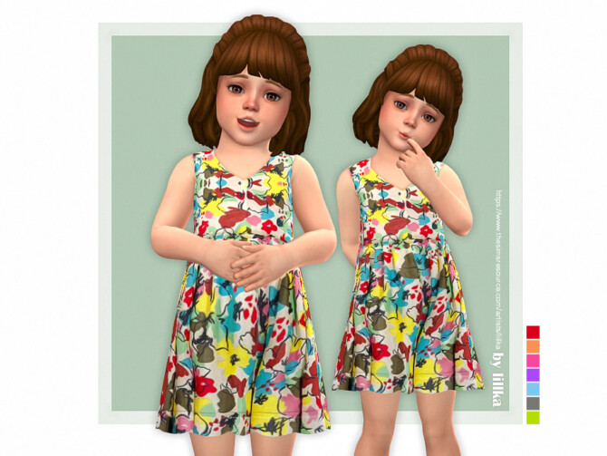 Sims 4 Lauren Dress by lillka at TSR