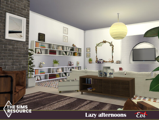 Sims 4 Lazy Afternoons Room by evi at TSR