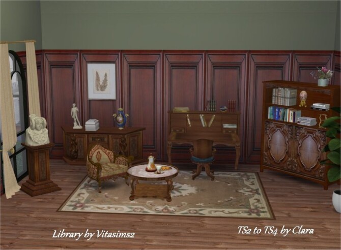 Sims 4 Library by Vitasims Conversion to TS4 by Clara at All 4 Sims