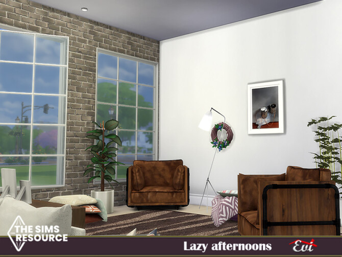 Sims 4 Lazy Afternoons Room by evi at TSR
