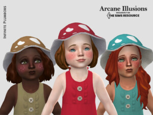 Arcane Illusions Toddler Mushroom Hat by InfinitePlumbobs at TSR