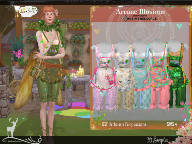Sims 4 Arcane Illusion Herbolaria Fairy Costume by DanSimsFantasy at TSR