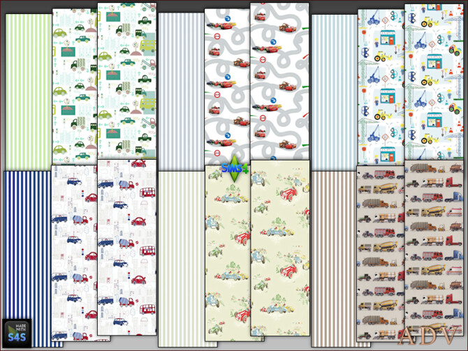 Sims 4 Wallpapers for boy rooms at Arte Della Vita