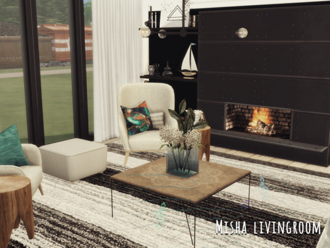 Sims 4 Misha livingroom by GenkaiHaretsu at TSR