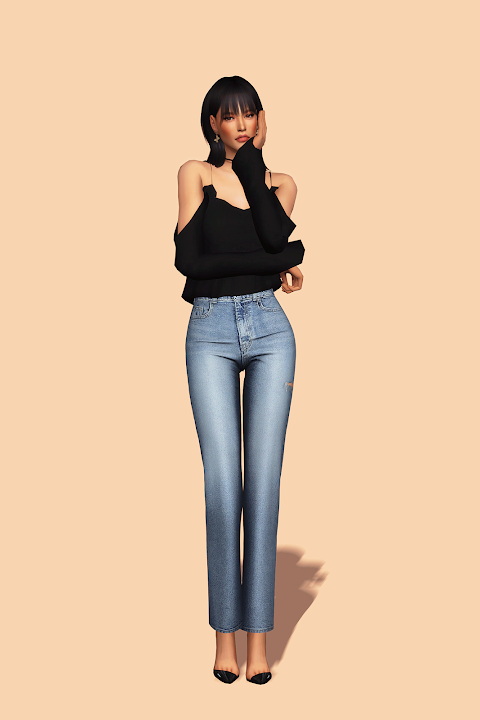 Sims 4 Basic Jeans at Gorilla