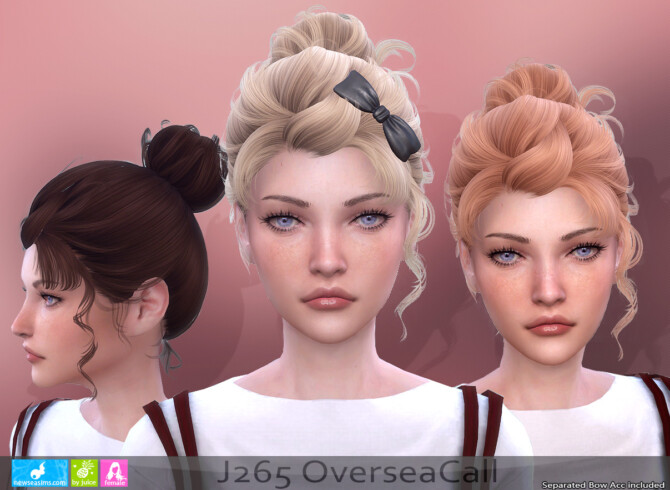 Sims 4 J265 OverseaCall hair (P) at Newsea Sims 4