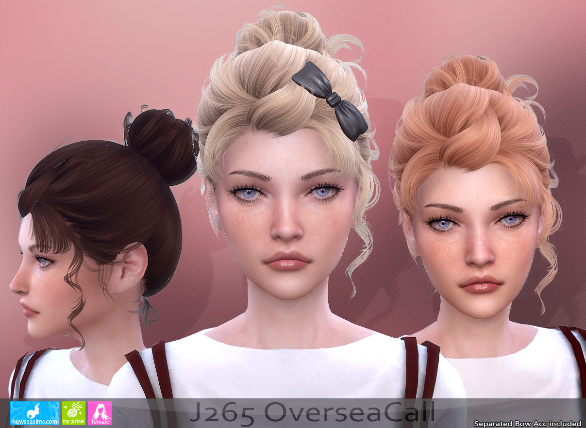 Какие новые прически J265 OverseaCall hair (P) at Newsea Sims 4 " Sims 4 Updates