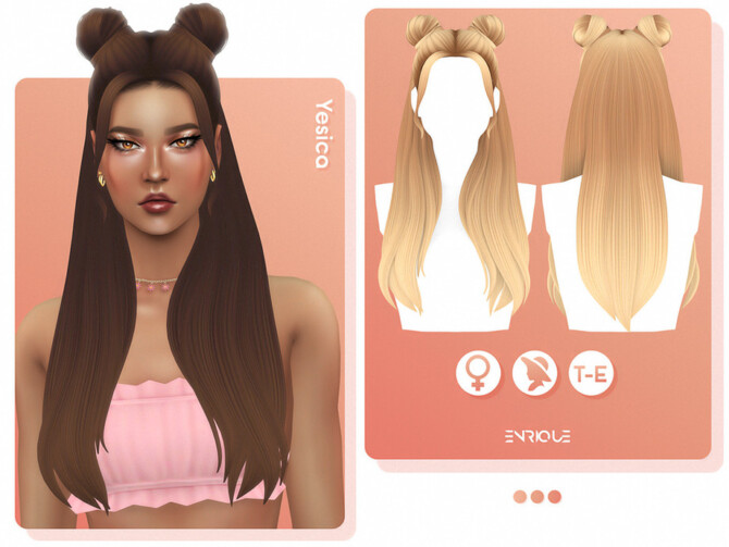Sims 4 Yesica Hairstyle by EnriqueS4 at TSR