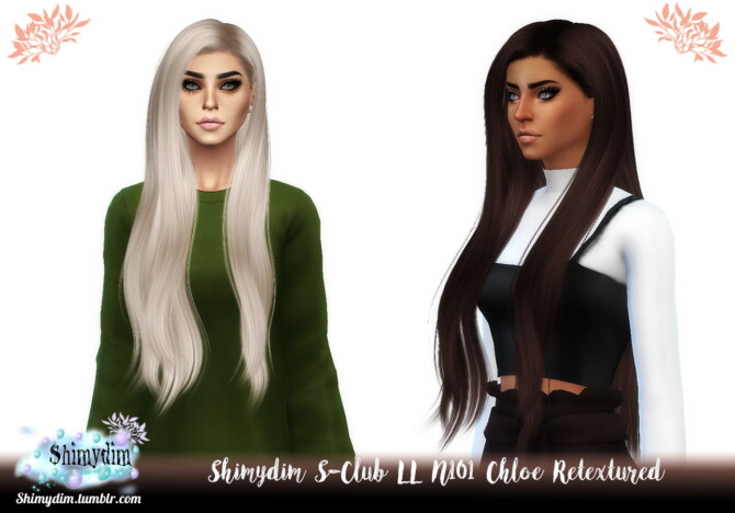 Sims 4 S Club LL N101 Chloe Hair Retexture at Shimydim Sims