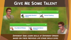 Give Me Some Talent by FDSims4Mods at Mod The Sims 4