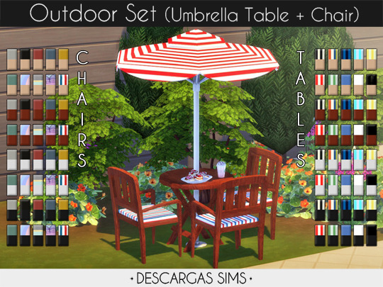 Sims 4 Outdoor Set at Descargas Sims