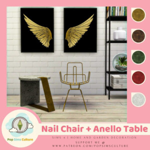 Nail Chair + Anello Table Set at PopSims Culture