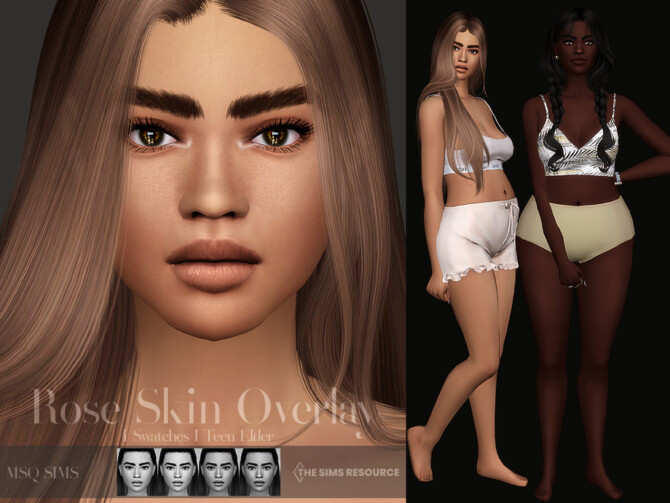 Sims 4 Rose Skin Overlay by MSQSIMS at TSR
