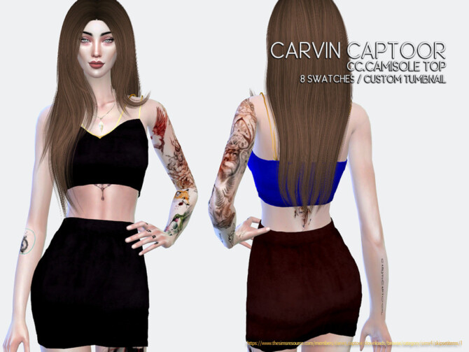 Sims 4 Camisole Top by carvin captoor at TSR