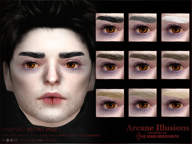 Sims 4 Arcane Illusions Vampiric Brows by Caroll91 at TSR