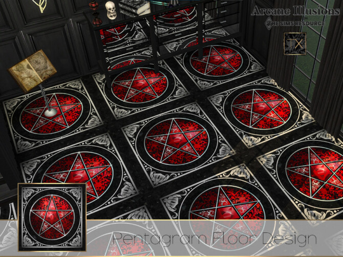 Sims 4 Arcane Illusions   Pentagram Floor Design by theeaax at TSR