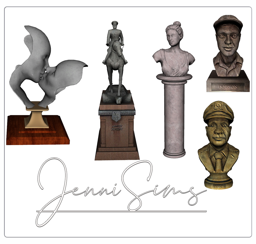 Sculpture Statues 5 Items At Jenni Sims Sims 4 Updates