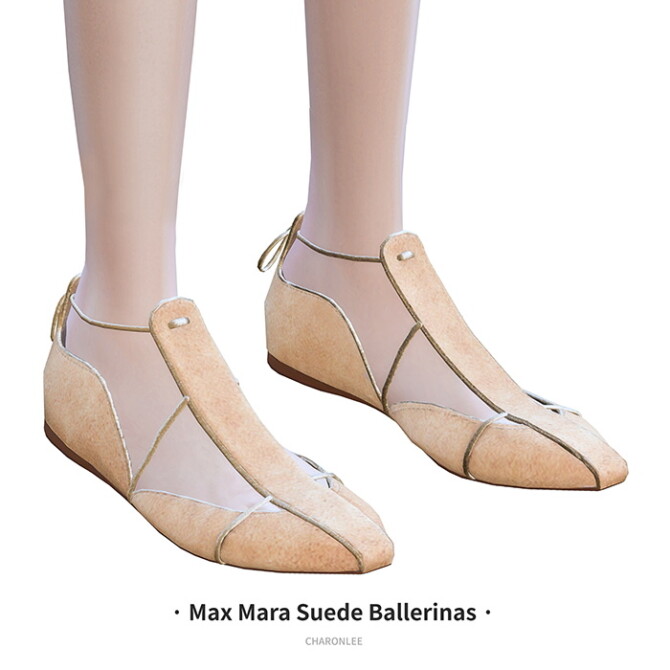 Sims 4 Suede Ballerinas at Charonlee