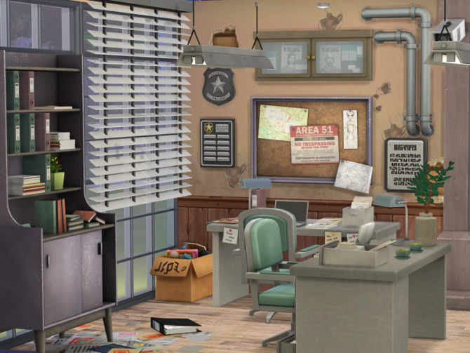 Sims 4 Detektiv Office Room by Flubs79 at TSR