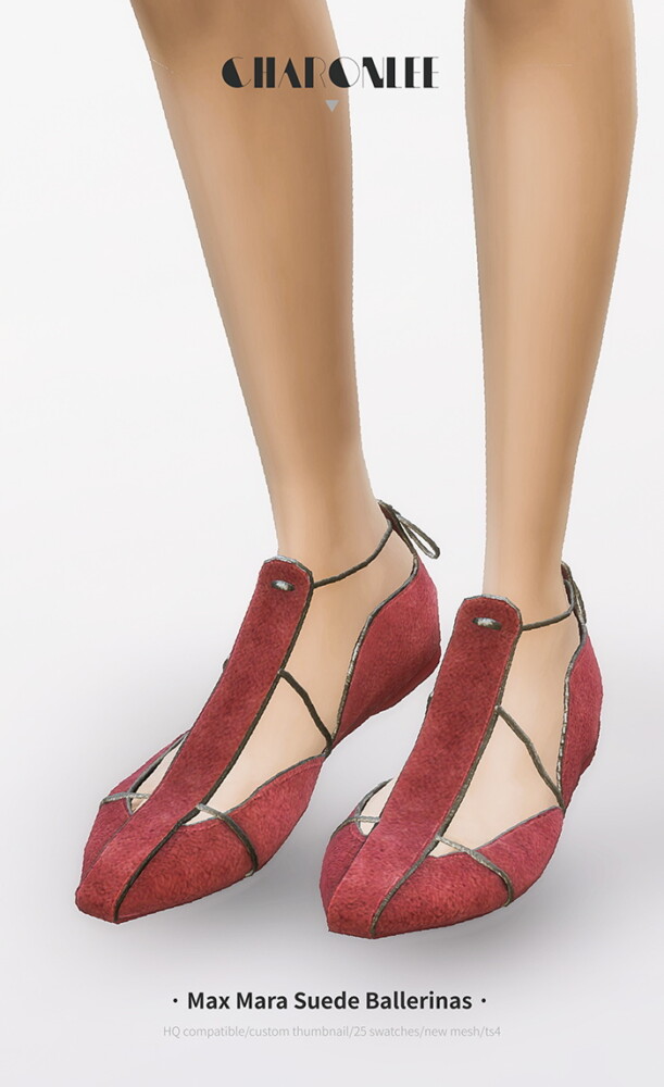 Sims 4 Suede Ballerinas at Charonlee
