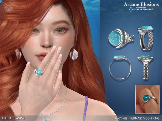 Sims 4 Arcane Illusions   Mermaid Moon Ring by feyona at TSR